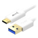 AlzaPower Core USB-A to USB-C 3.2 Gen 1 60W 5Gbp 1m bílý