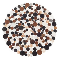 Hnědý kožený patchwork koberec ? 140 cm SORGUN, 58228