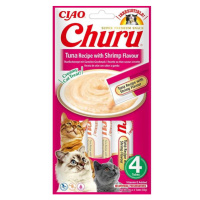 Inaba Churu cat snack tuňák s krevetovou příchutí 4x14g