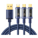 Joyroom Kabel 3w1 3,5A 1,2 m Joyroom S-1T3015A5 (modrý)