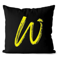 Impar písmeno W, barva iniciály žlutá