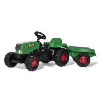 Rolly Toys  Šlapací traktor Kid s vlečkou - zeleno-červený