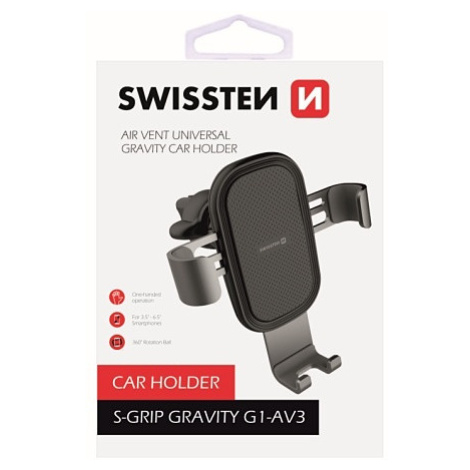 Univerzální držák do auta SWISSTEN S-GRIP GRAVITY G1-AV3, černá