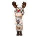 H&L Vánoční dekorace, stojící chlapec s čepicí Sob, v 38 cm, hnědá, béžová