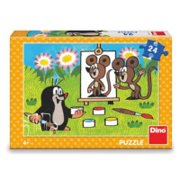 Puzzle Krtek malířem 24 dílků