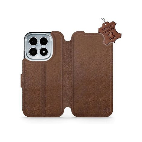 Mobiwear Kožené flip pouzdro pro Xiaomi 17 hnědé