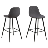 Dkton Designová barová židle Nayeli šedá a černá