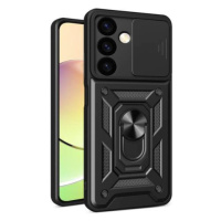 Panceřové pouzdro s kroužkem na Samsung Galaxy S24 PLUS Black Hybrid Armor Camshield