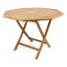 Garthen 2148 Skládací zahradní stolek z týkového dřeva, Ø 100 cm