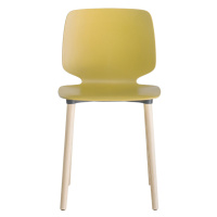 PEDRALI - Židle BABILA 2750 DS s jasanovou podnoží - žlutá