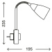 BRILONER Flexibilní svítidlo do zásuvky 23,5 cm E14 25W matný nikl BRI 2491-012P