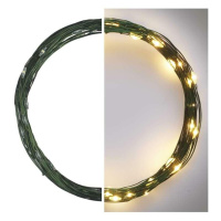 EMOS LED vánoční nano řetěz zelený, 4 m, venkovní i vnitřní, teplá bílá, časovač D3AW03