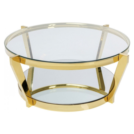 KARE Design Zlatý Konferenční stolek Monocolo Ø90cm