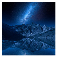 Fotografie Milky way and lake in the, Shaiith, 40x40 cm