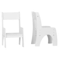 Bílá dětská židle Klips – Pinio