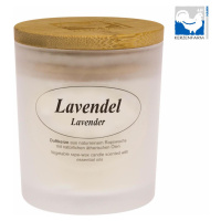 Kerzenfarm Přírodní svíčka Lavender, mléčné sklo 1 ks, 8 cm