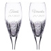 Dekorant svatby Svatební ručně broušené sklenice na šampaňské 500pk 150 ml 2KS