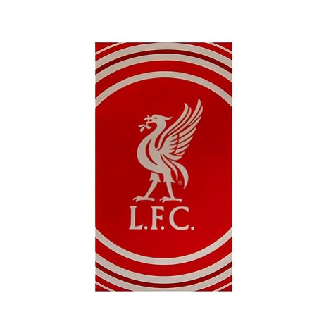 FotbalFans Osuška Liverpool FC, červená, bílý znak LFC, bavlna, 70 × 140 cm