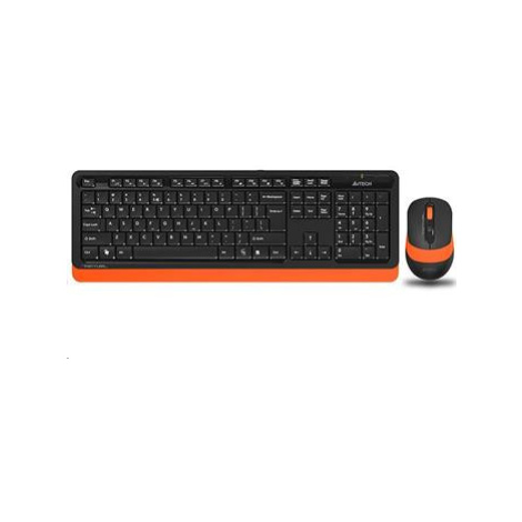 Bezdrátová klávesnice + myš A4tech FG1010 FSTYLER, oranžová