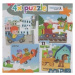 4x puzzle Car, train, plane, wagon