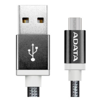 ADATA MicroUSB kabel nylonový 1m černý