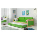 BMS Dětská postel s přistýlkou DAWID | borovice 90 x 200 cm Barva: Modrá