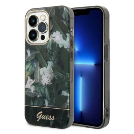Kryt Guess iPhone 14 Pro 6,1" green hardcase Jungle Collection (GUHCP14LHGJGHA)