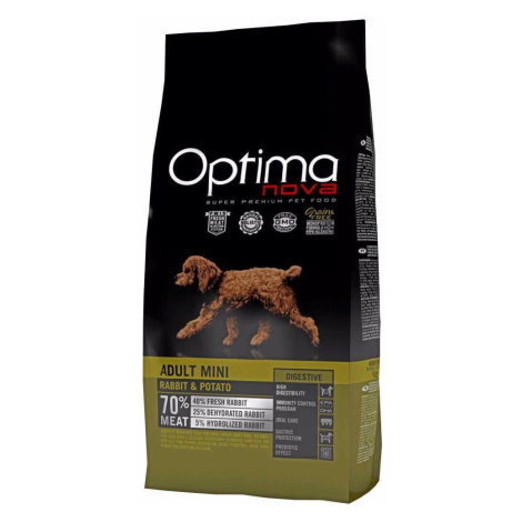 OPTIMAnova Dog Adult Mini Digestive Rabbit & Potato GF 8 kg