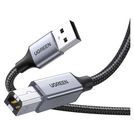UGREEN USB-A (M)/USB-B 2.0 pletený kabel, 1 metr