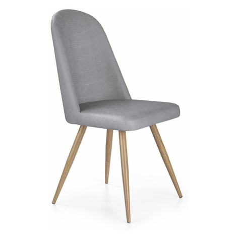 Židle K214 kov/eko kůže šedá 49x59x90 BAUMAX