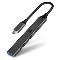 CONNECT IT USB-C hub, (1xUSB-A 3.0, 3xUSB-A 2.0), externí antracitový CHU-5050-AN