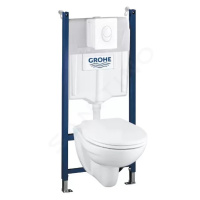 GROHE Solido Sada pro závěsné WC + klozet a sedátko softclose, tlačítko Skate Air, bílá 39117000