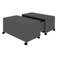 SHUMEE Konferenční stolek šedý 75 × 75 × 38 cm dřevotříska , 806869