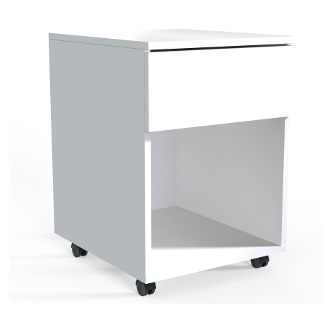 VCM Kontejner na kolečkách Dalosa 45 (bílá, 1 zásuvka)