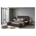 Artelta Manželská postel AUDREY s úložným prostorem | 140 x 200 cm Barva: Černá / Soft 11
