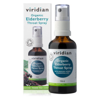 Viridian Elderberry Throat Spray Organic (Sprej při bolesti v krku a kašli Bio) 50ml