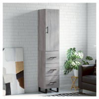 vidaXL Skříň highboard šedá sonoma 34,5 x 34 x 180 cm kompozitní dřevo