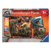 Ravensburger Puzzle Premium 80540 Jurský svět Zánik říše 3x49 dílků