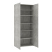 Botník betonově šedý 80 x 35,5 x 180 cm dřevotříska