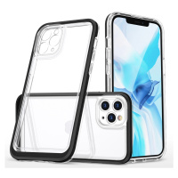 Průhledné pouzdro 3v1 pro iPhone 11 Pro Max gelové pouzdro s rámečkem černé