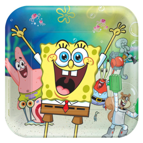 Amscan Talíře Spongebob 22,8 cm 8 ks