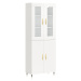 vidaXL Skříň highboard lesklá bílá 69,5 x 34 x 180 cm kompozitní dřevo