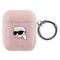 Pouzdro Karl Lagerfeld KLA2PGKIPP AirPods 1/2 cover pink Monogram Karl Head (KLA2PGKIPP)