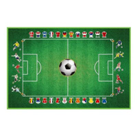 Siva Koberec Fotbal 150 × 100 cm