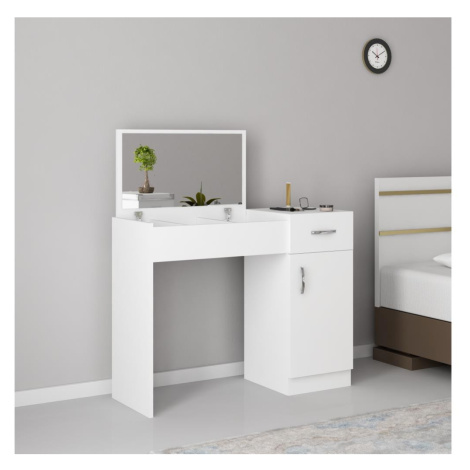 Toaletní stolek INCI 108,8x74,2 cm bílá Donoci