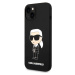 Zadní kryt Karl Lagerfeld Liquid Silicone Ikonik NFT pro Apple iPhone 15, black