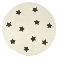 Koberec Karo 6066A Hvězdy bílý / hnědý