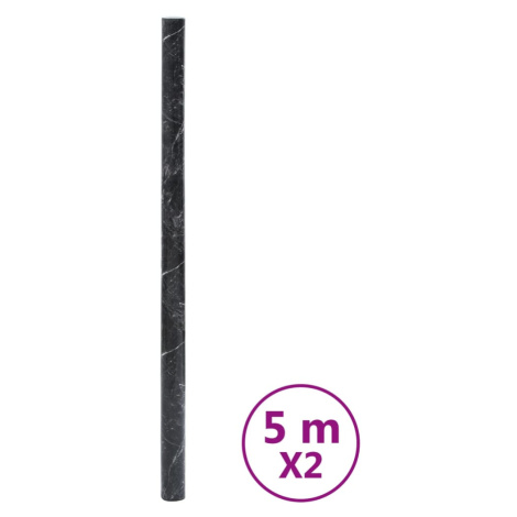 vidaXL Tapety na nábytek samolepicí mramorově černé 90 x 500 cm PVC