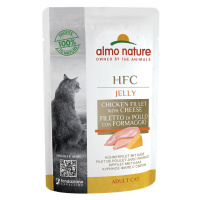 Výhodné balení Almo Nature HFC Jelly kapsička 24 x 55 g - kuřecí filet se sýrem