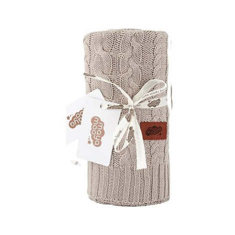 Maya Moo Pletená deka pro miminko 80 × 100 cm světle béžová